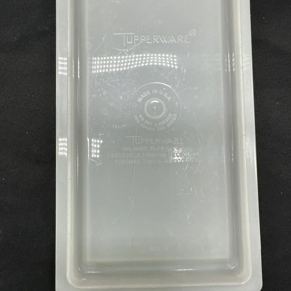 Vintage Tupperware Clear Opaque Butter Dish Keeper 638-4 lid 638-2 bottom
